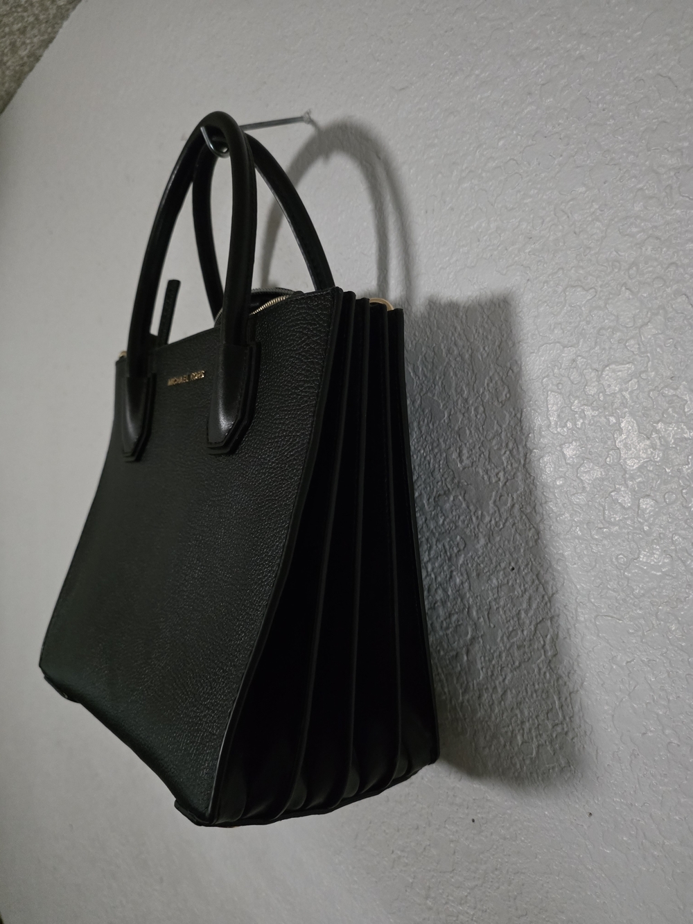 Michael Kors Black Structured Leather Tote